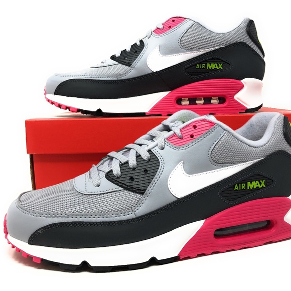 nike air max 90 essential wolf grey rush pink